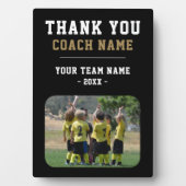 Dank coach teamnaam foto fotoplaat (voorkant)