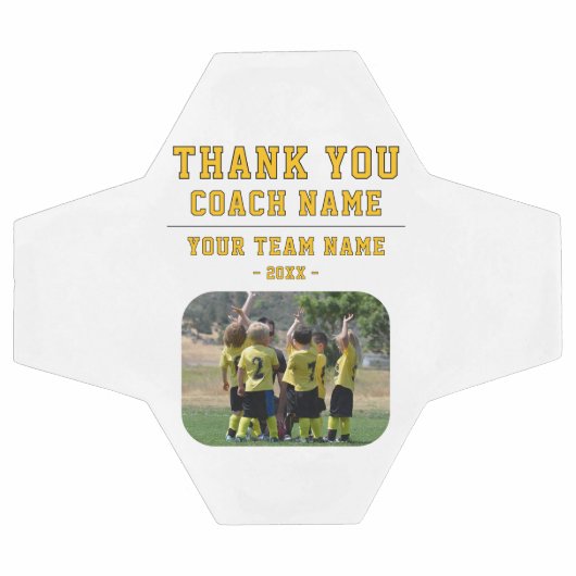 Dank coach Teamnaam Foto Voetbal (Enkel)