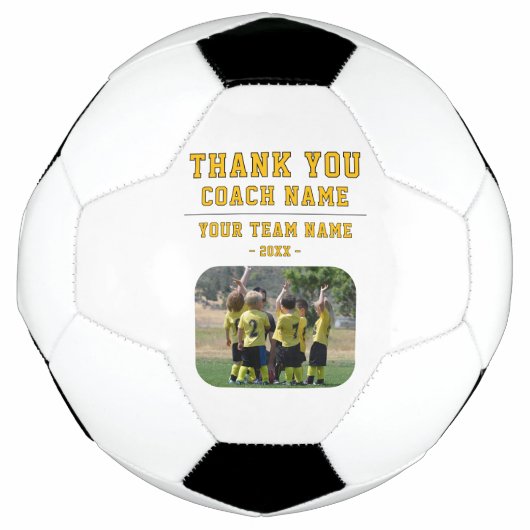 Dank coach Teamnaam Foto Voetbal (Voorkant)