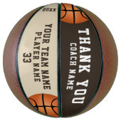 Dank coach teamnaam nummer basketbal (Verticaal)