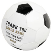 Dank coach teamnaam nummer voetbal (Drie kwart)
