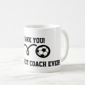 Dank coach | voetbal koffiemok (Voorkant rechts)