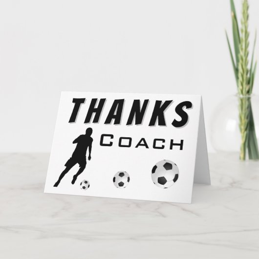 Dank Coach Voetbalspeler Bedankkaart (Voorkant)