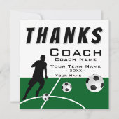 Dank coach voetbalspeler extra groot bedankkaart (Voorkant)