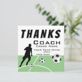 Dank Coach Voetbalspeler Extra Groot Bedankkaart (Staand voorkant)