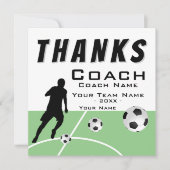 Dank Coach Voetbalspeler Extra Groot Bedankkaart (Voorkant)