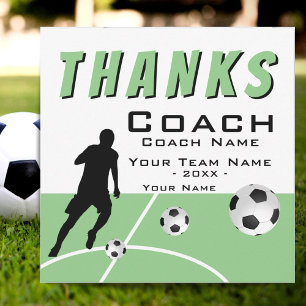 Dank coach Voetbalspeler Extra groot Bedankkaart