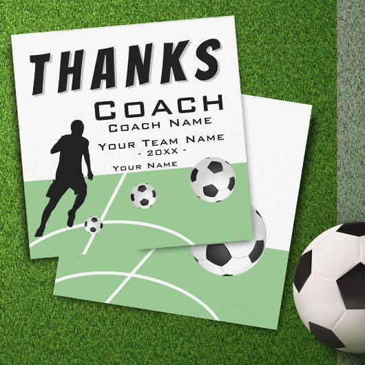 Dank Coach Voetbalspeler Extra Groot Bedankkaart