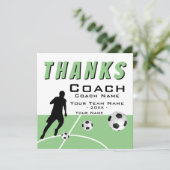 Dank coach Voetbalspeler Extra groot Bedankkaart (Staand voorkant)