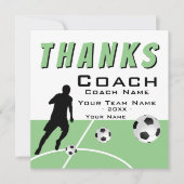 Dank coach Voetbalspeler Extra groot Bedankkaart (Voorkant)
