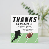 Dank coach voetbalspeler extra groot bedankkaart (Staand voorkant)