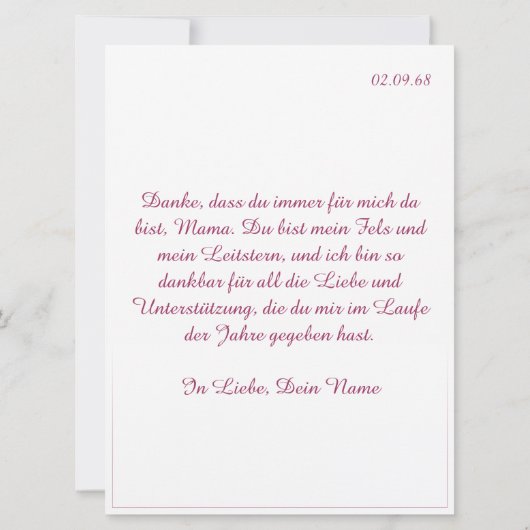 Dank dat je bestaat, Moederdag, Moeder & Kind (Achterkant)