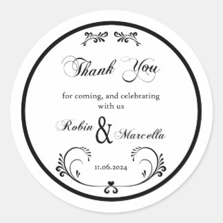 Dank dat u gekomen bent ronde sticker