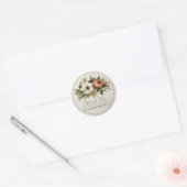 Dank dat u met ons mee hebt gevierd — Bloemring Bo Ronde Sticker (Envelop)