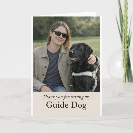 Dank dat u mijn geleidehond hebt grootgebracht – B Kaart (Voorkant)