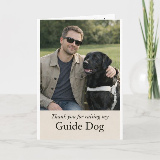 Dank dat u mijn geleidehond hebt opgevoed kaart (Voorkant)