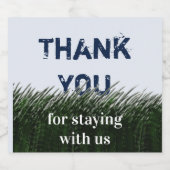 Dank dat u onze groene graswoning als gast heeft w bier etiket (Enkel label)