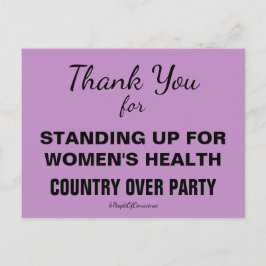 Dank dat u opgekomen is voor de gezondheid van vro briefkaart