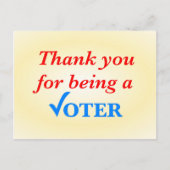 Dank dat u stemt briefkaart (Voorkant)