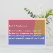 Dank de Fysiotherapeut Bedankkaart (Staand voorkant)