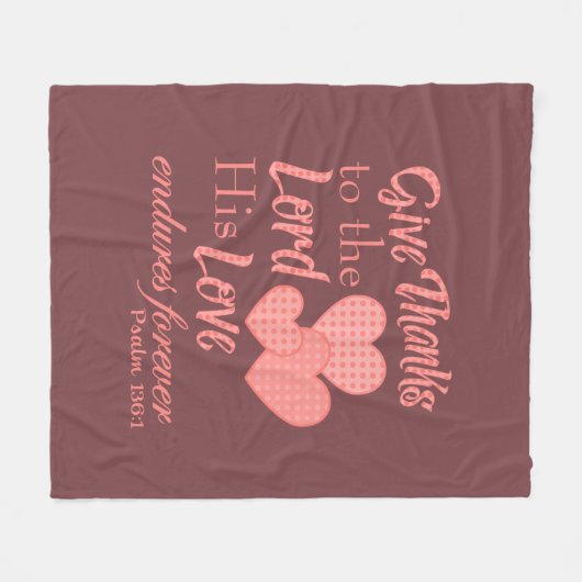 Dank de Heer Fleece Deken (Voorkant (Horizontaal))