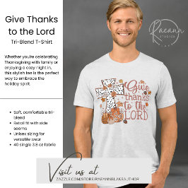 "Dank de Heer" Heren Tri-Blend T-shirt