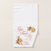 Dank de Heer herfst aquarel bloem Handdoek (Handdoek)
