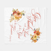 Dank de Heer herfst waterverf bloemschildering Fleece Deken (Voorkant (Horizontaal))