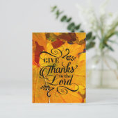 Dank de Heer, Herfstbladeren Thanksgiving Briefkaart (Staand voorkant)