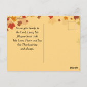 Dank de Heer, Herfstbladeren Thanksgiving Briefkaart (Achterkant)