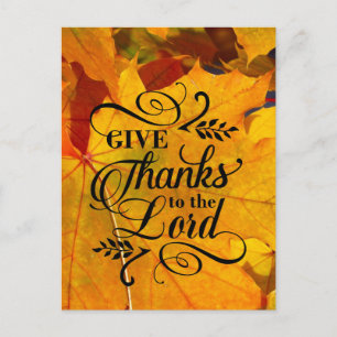 Dank de Heer, Herfstbladeren Thanksgiving Briefkaart