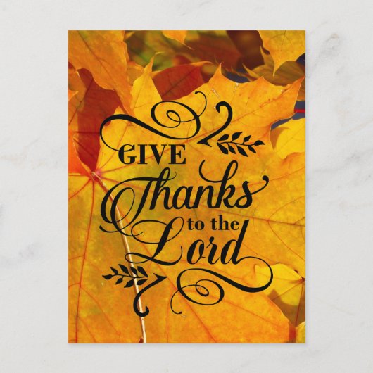 Dank de Heer, Herfstbladeren Thanksgiving Briefkaart (Voorkant)