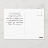 Dank de Heer - Herfstbloemen en Pompoenen Briefkaart (Achterkant)