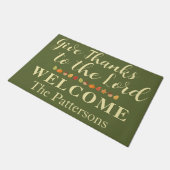Dank de Heer Kerstfeest Welkom Deurmat (Schuin)