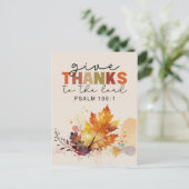 Dank de Heer Psalm 106:1 Bijbeltekst voor Dankdag Briefkaart (Staand voorkant)