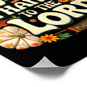 Dank de Heer Psalm 107_1 Herfst Geschenk  Poster (Hoek)
