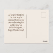 Dank de Heer Thanksgiving Bijbelvers Briefkaart (Achterkant)