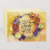 Dank de Heer, Thanksgiving Briefkaart (Voorkant / Achterkant)