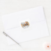 Dank de Heer Thanksgiving kalkoen   Vierkante Sticker (Envelop)