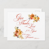 Dank de Heer waterverf herfst bloem Briefkaart (Voorkant / Achterkant)