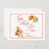 Dank de Heer waterverf herfst bloem Pos Briefkaart (Voorkant / Achterkant)