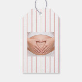 Dank de hemel voor jou | Roze en neutrale wolken Cadeaulabel (Achterkant)