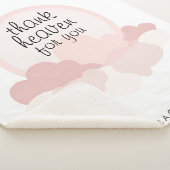 Dank de hemel voor jou | Roze en neutrale wolken Sherpa Deken (3/4)