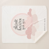 Dank de hemel voor jou | Roze en neutrale wolken Sherpa Deken (Voorkant (horizontaal))