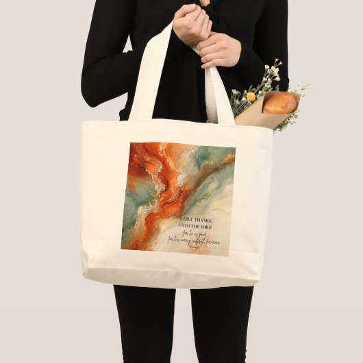 DANK DE HERE |Kerstgeschenk van dankbaarheid Grote Tote Bag (Voorkant (product))