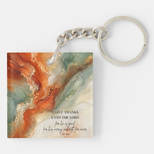 DANK DE HERE |Kerstgeschenk van dankbaarheid Sleutelhanger (Achterkant)