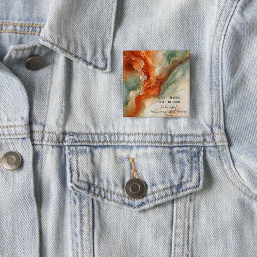 DANK DE HERE |Kerstgeschenk van dankbaarheid Vierkante Button 5,1 Cm (In situ)