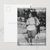 Dank de postarbeiders ansichtkaart briefkaart (Voorkant / Achterkant)