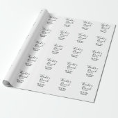 Dank een brunch na de bruiloft naam datum eenvoudi cadeaupapier (Uitgerold)