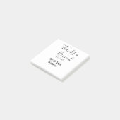 Dank een brunch na de bruiloft naam datum eenvoudi post-it® notes (Schuin)